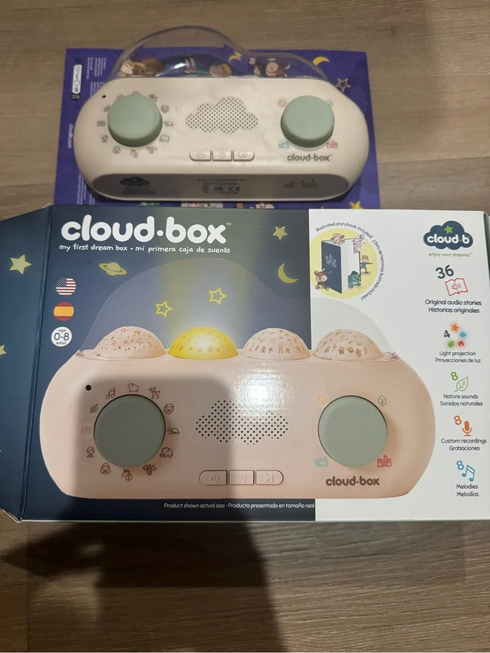 Kids Dream Night Light and Audio Player - Cream/Light Green
